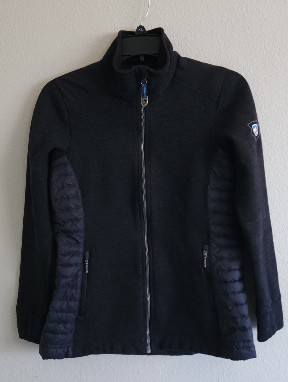KÜHL Women’s Hybrid Down Jacket Black Size XS Quilted Fleece